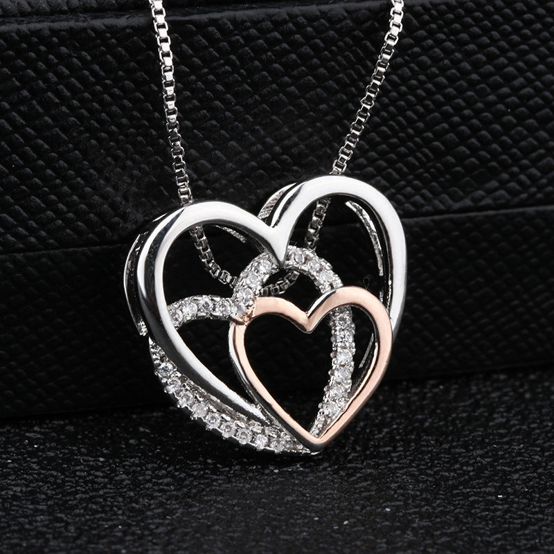 Love Pendant Female Heart-shaped Box Necklace