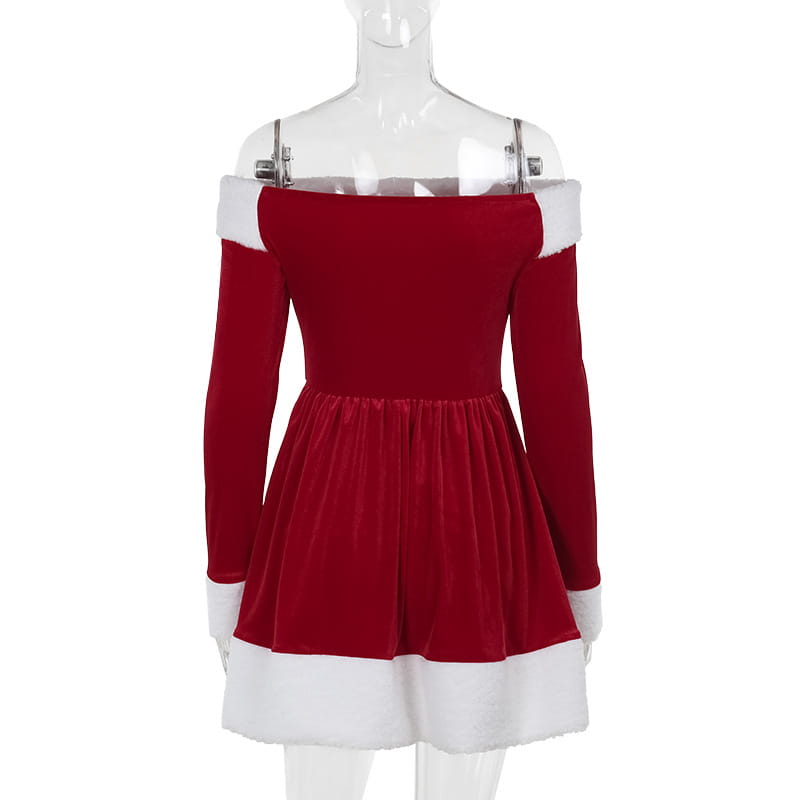 Full Body - Santa Dress with Plush Trim