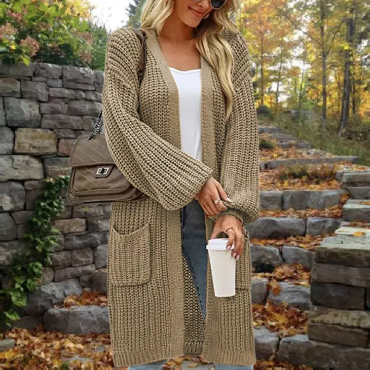 European And American Loose Lantern Sleeve Sweater