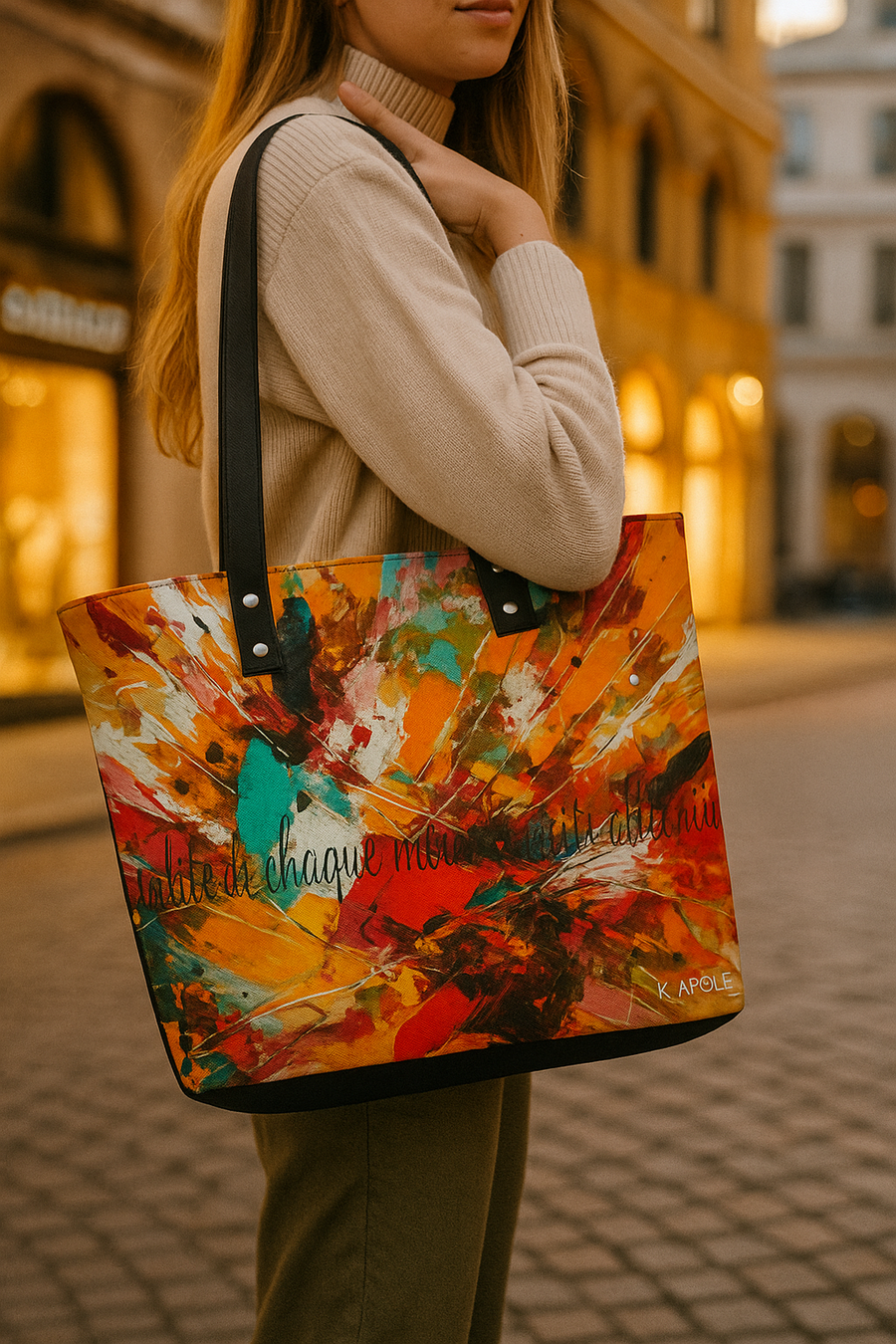 K-AROLE "Artistic Burst" Tote Bag – Style, Space &amp; Creativity