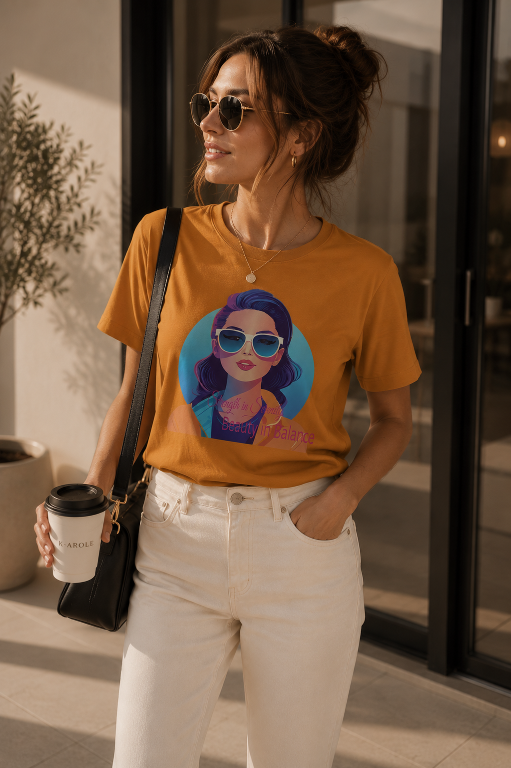 Camiseta Fuerza en la Serenidad – Belleza en Equilibrio K-AROLE®️