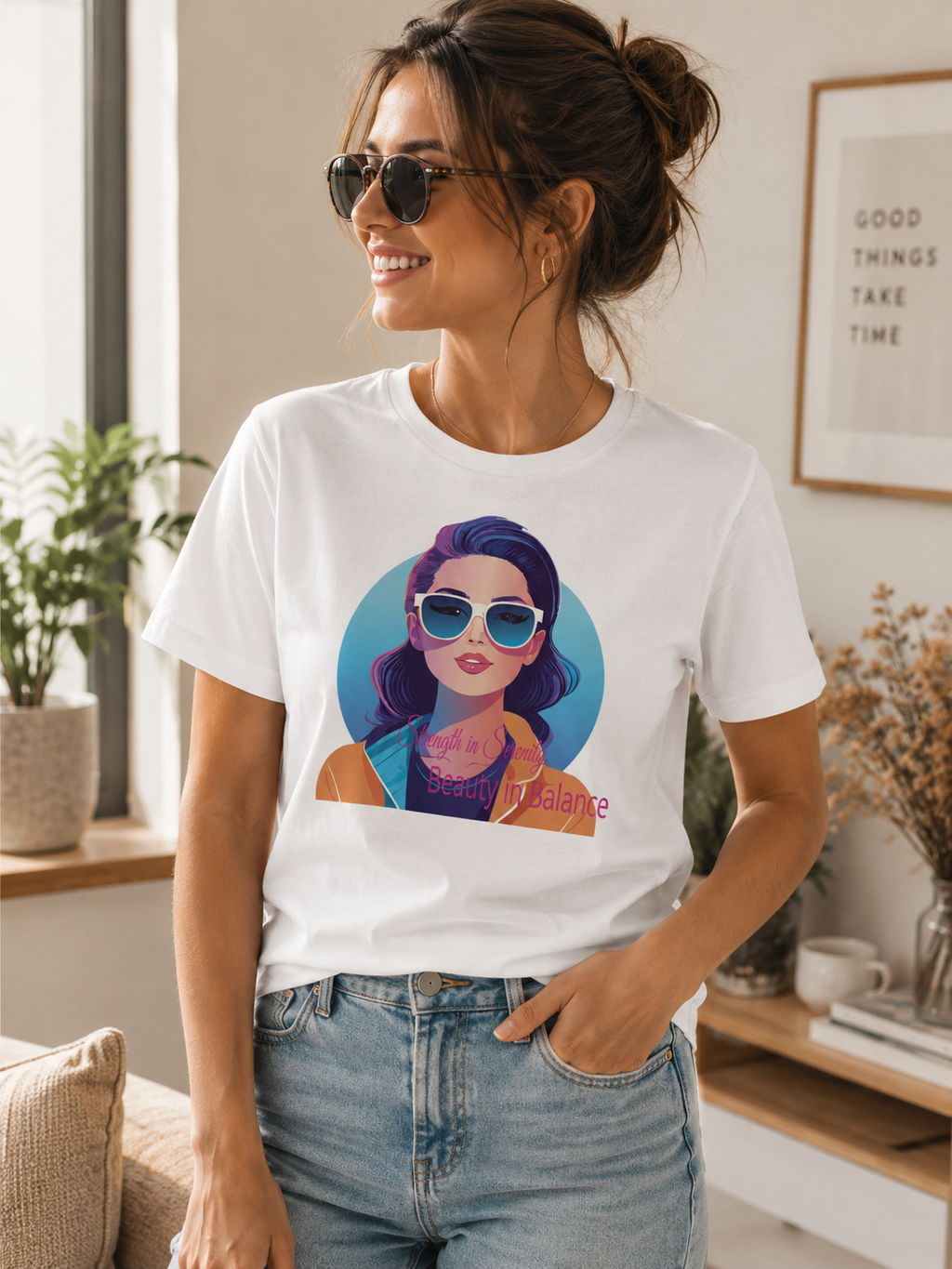 Camiseta Fuerza en la Serenidad – Belleza en Equilibrio K-AROLE®️