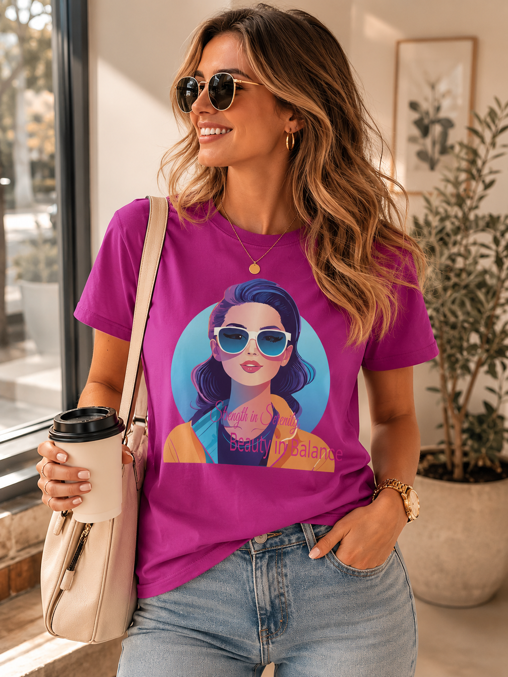 Camiseta Fuerza en la Serenidad – Belleza en Equilibrio K-AROLE®️
