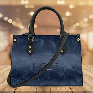 KAROLE®️ Chic Navy Blue Leather Tote Bag