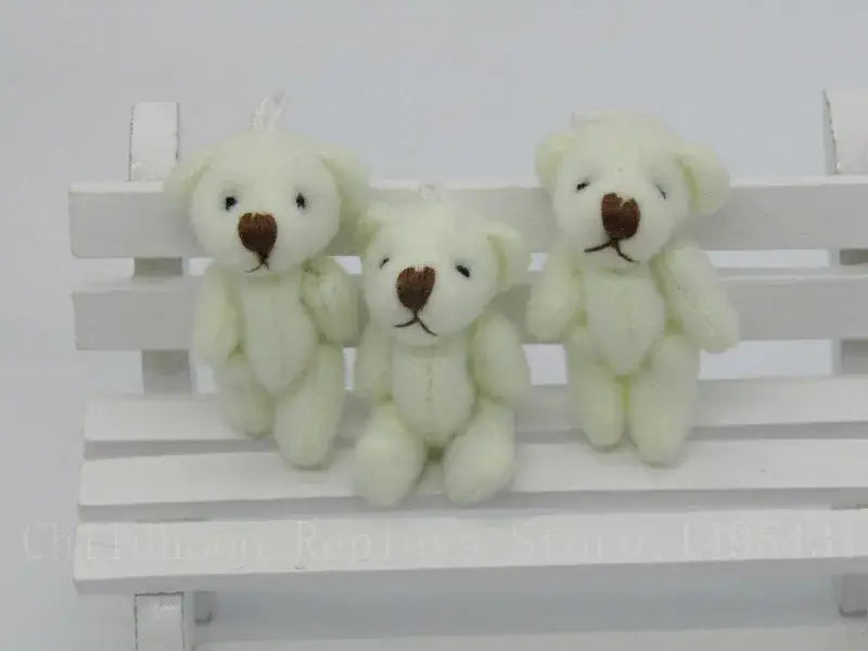 100Pcs/Lot Kawaii Small Joint Teddy Bears Stuffed Plush