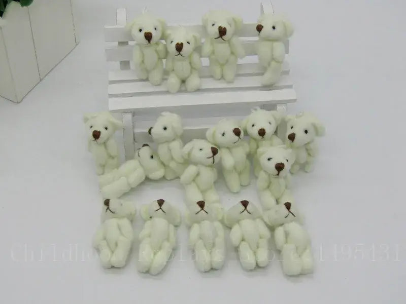 100Pcs/Lot Kawaii Small Joint Teddy Bears Stuffed Plush