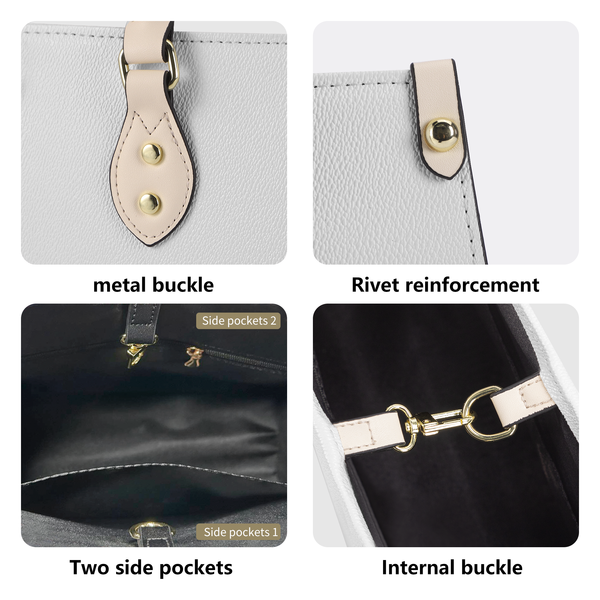 K-AROLE®️ Stylish PU Tote Bag for Women with Custom Print