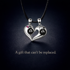 Colliers Couple Cœur Projection Photo – Argent 925 Personnalisé