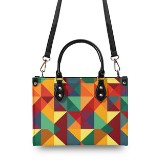 K-AROLE®️ Multi-Color Geometric Patchwork Handbag