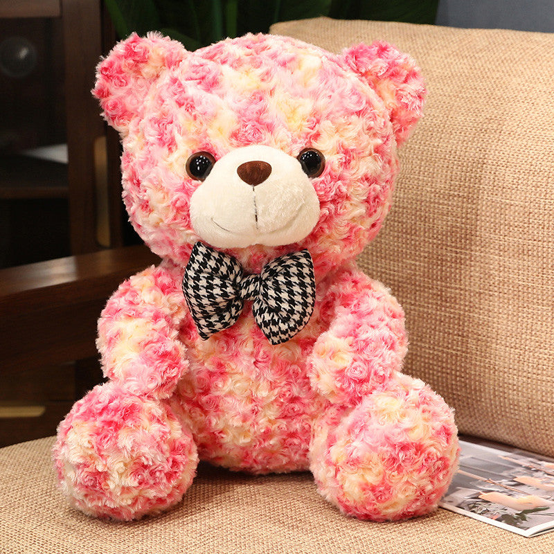 Valentines Day Cute Rose Little Bear Doll Small Size Teddy Bear Doll Ragdoll Plush Toy