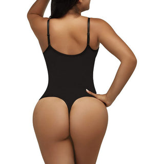 Macacão suspensor feminino moda casual sem costura magro corpo-modelar espartilhos bodysuit