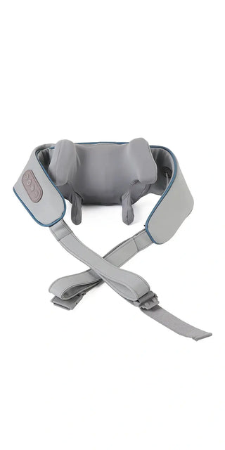 Ergonomic neck support cushion with adjustable strap for comfortable posture and relief.