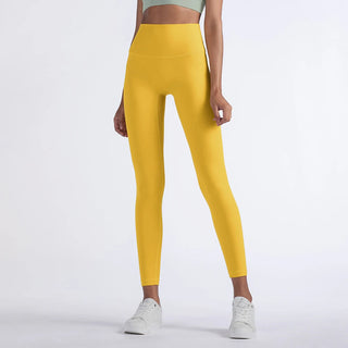 Vibrant, form-fitting yellow fitness leggings from the K-AROLE™️ collection. Featuring a high-waisted design for a sleek, flattering silhouette. Ideal for active lifestyles and elevating your workout style.