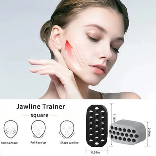 Silicone Jaw Exerciser Facial Toner - Jawline Fitness Ball for Neck Toning and Double Chin Reduction