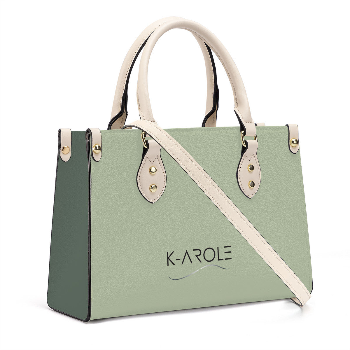 K-AROLE®️ Stylish PU Tote Bag for Women with Custom Print