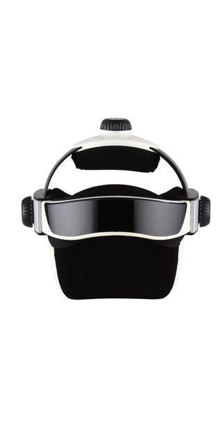 Sleek and modern black virtual reality headset with adjustable straps for comfortable immersive experience