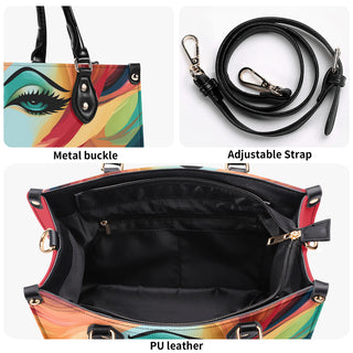 KAROLE®️ Vibrant Multicolored Leather Tote Bag - Exquisite