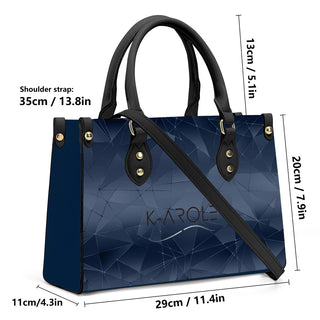 KAROLE®️ Chic Navy Blue Leather Tote Bag