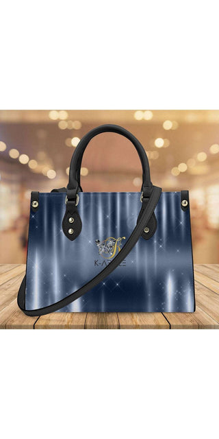 Elegant Blue Handbag Tote: Sophisticated K-AROLE accessory for chic women's fashion.