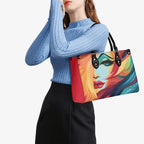 KAROLE®️ Vibrant Multicolored Leather Tote Bag - Exquisite