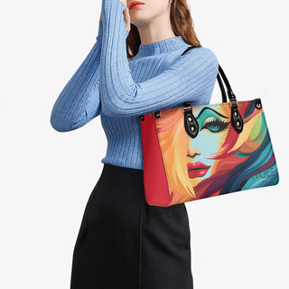 KAROLE®️ Vibrant Multicolored Leather Tote Bag - Exquisite