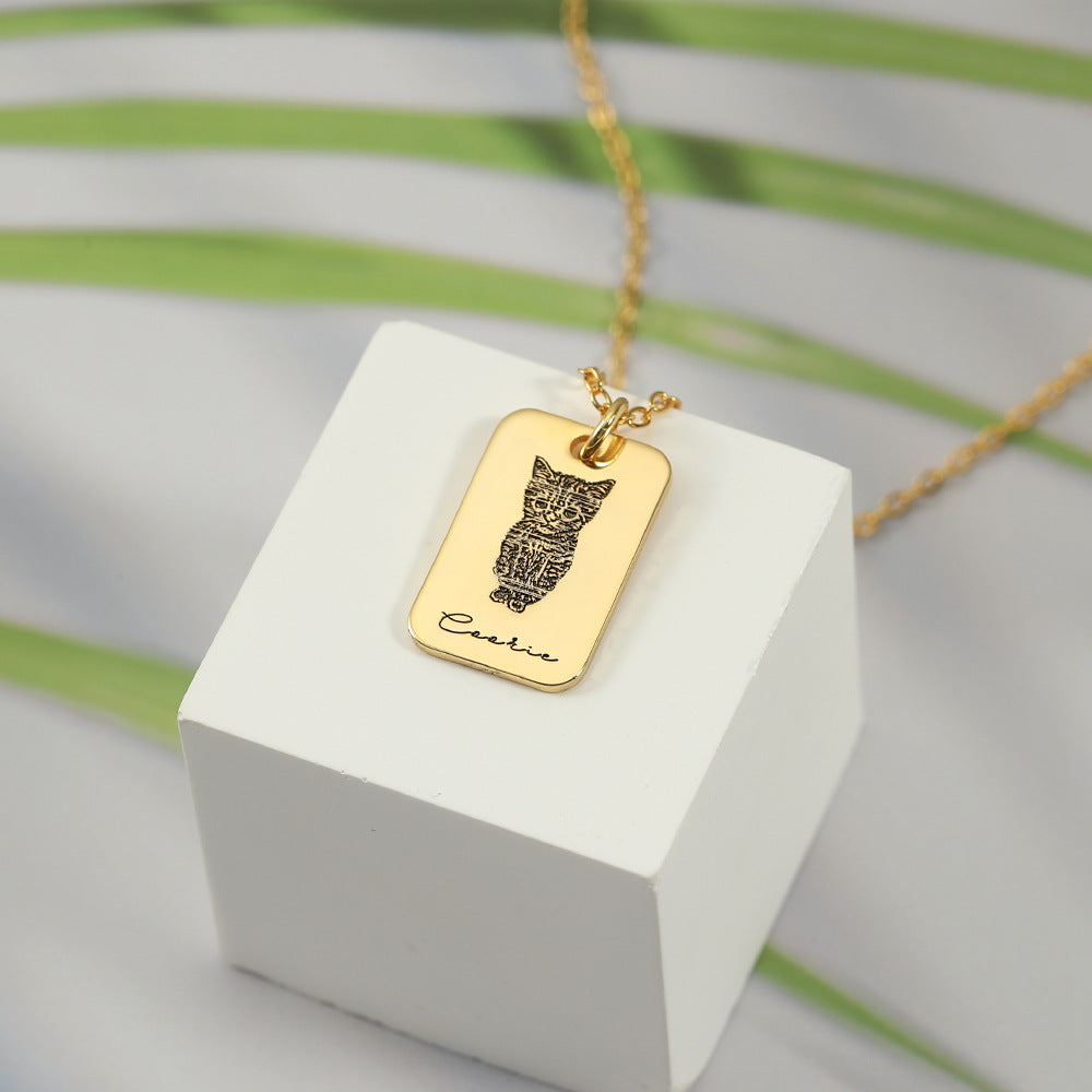 Pendentif photo gravée K-AROLE - packaging