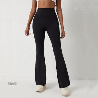 Sleek and stylish women's black yoga leggings with a high-waist design, showcasing a modern and versatile athleisure look.