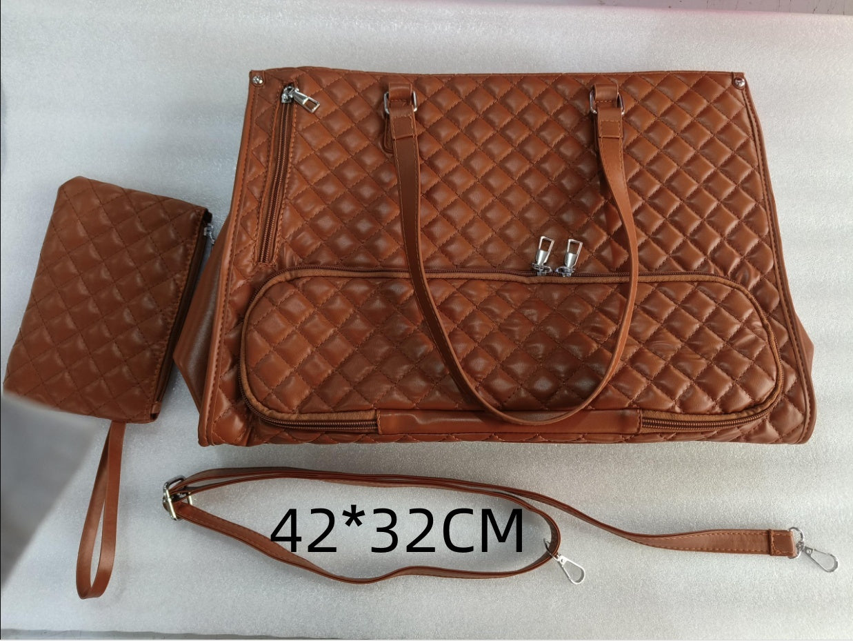 Sac fourre-tout tendance pour femme, isotherme, étanche, à bandoulière, pour ordinateur, matelassé, grande capacité, avec porte-monnaie