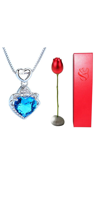 K-AROLE™️ Elegant Rose Gold Heart Pendant Necklace