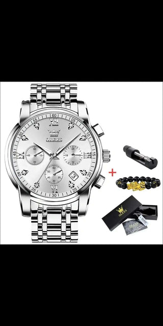 Automatic mechanical watch - full silver face / China