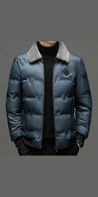 Jachetă pentru bărbați căptușită din bumbac Jachetă de iarnă cu guler de blană Jachetă casual pentru bărbați