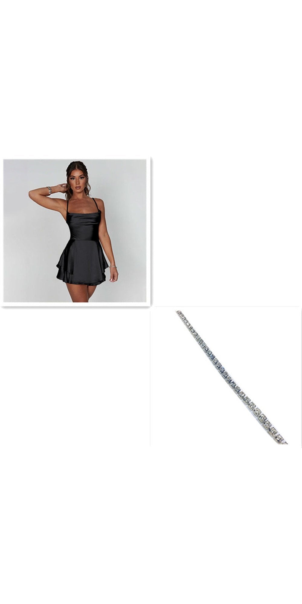 Sexy Suspender Skirt For Women Elegant Slim Strap Satin Backless Lace Up A-Line Short Dress Lady