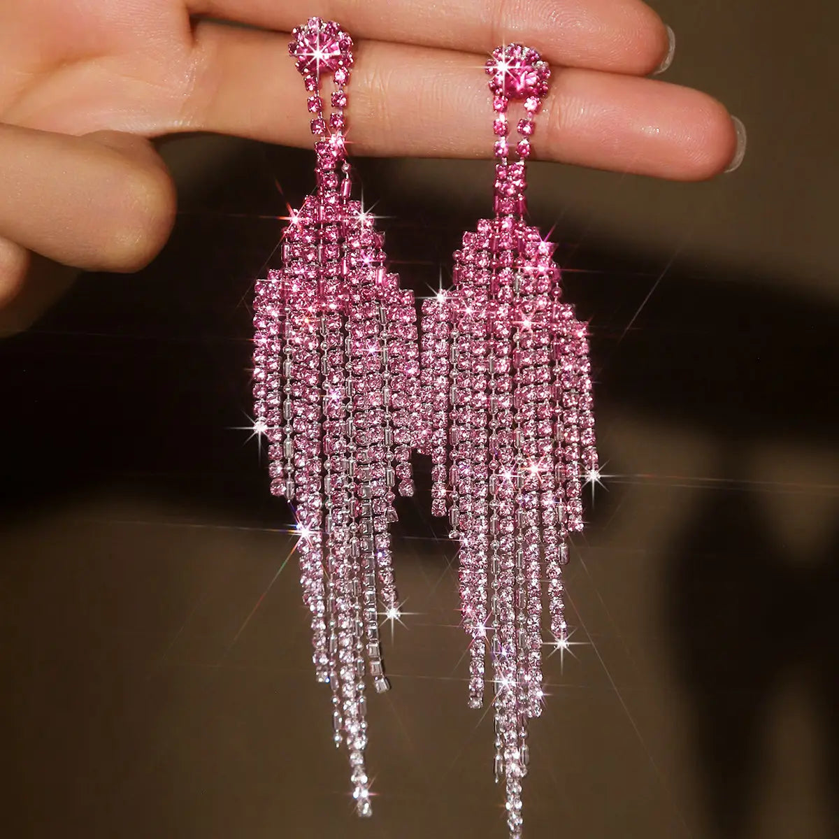 Full Rhinestone Tassel High-grade Affordable Luxury Style