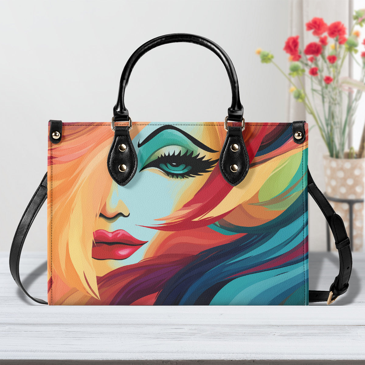 K-AROLE®️ Vibrant Ombre Canvas Satchel - Stylish
