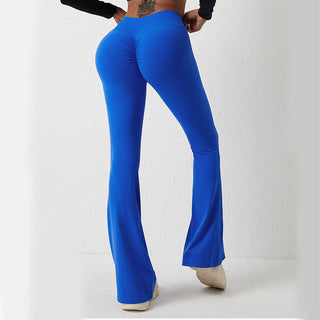 K-AROLE™️ Elevate Women's High Waist Vibrant Blue Yoga Leggings - Stylish, comfortable athletic pants for active lifestyles.