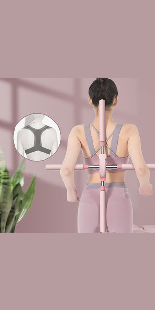 Flexibility Booster: Back Opener Fitness Stick on Pink Background