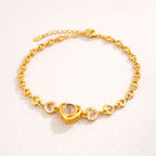 Personalized gold heart projection bracelet with photo inside – luxury custom jewelry K-AROLE