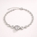 Luxury silver heart projection bracelet with hidden photo projection – personalized jewelry by K-AROLE