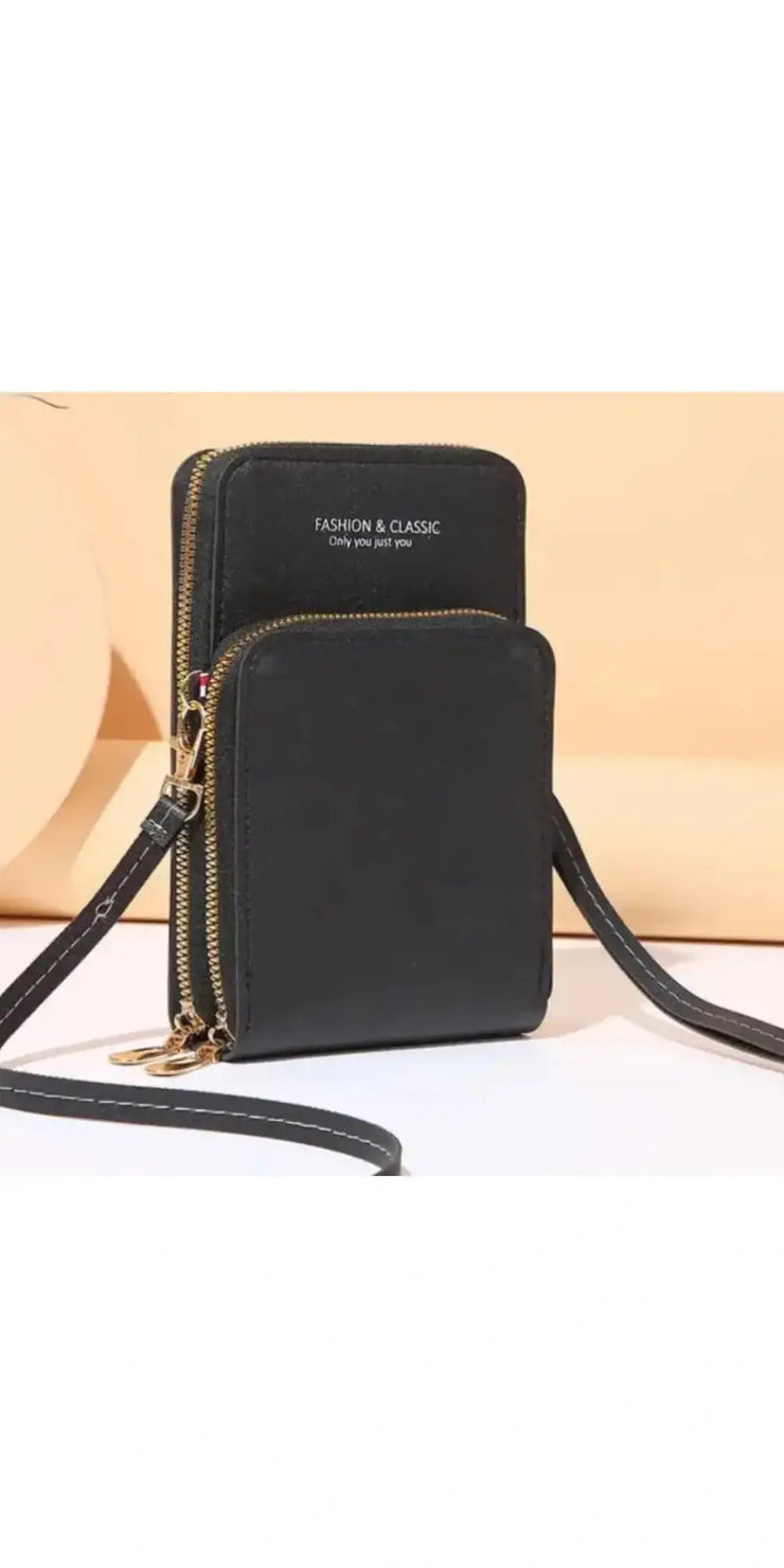 Buylor Soft Leather Crossbody Shoulder Bag - Black 2 /