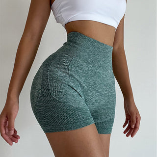 Seamless yoga shorts with shapely design: Flexible, comfortable athletic wear for an active lifestyle.