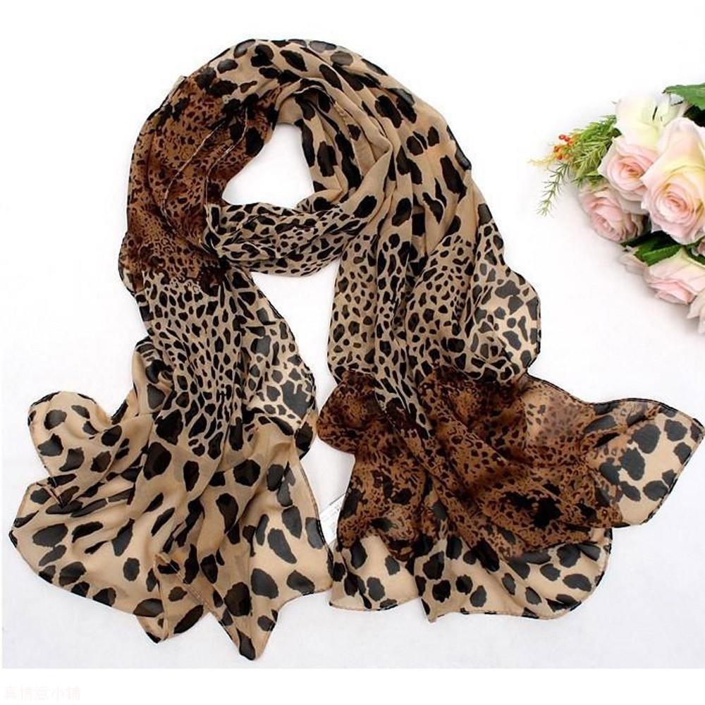 Foulard Femme Femme Petit foulard en soie imprimé léopard pour cheveux