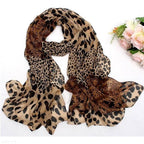 Foulard Femme Femme Petit foulard en soie imprimé léopard pour cheveux