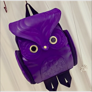 Chic and Charming Black Owl Backpack - sac a dis