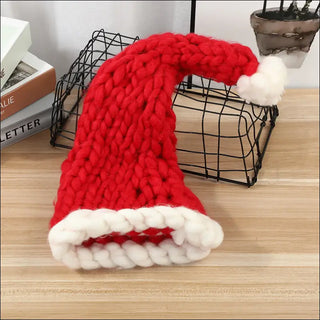 Christmas Plush Hat With Pompom Cute Winter For Women Men