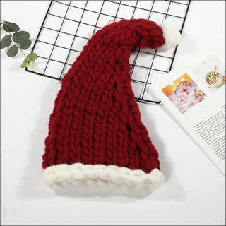 Christmas Plush Hat With Pompom Cute Winter For Women Men