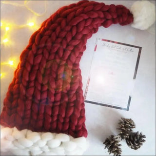 Christmas Plush Hat With Pompom Cute Winter For Women Men