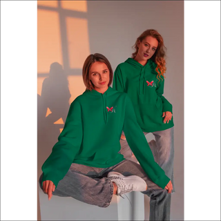 Cozy Comfort: K-AROLE™ Emerald Green Hoodie