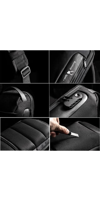 Stylish and practical travel chest bag with multiple compartments and adjustable strap for convenience on the go.