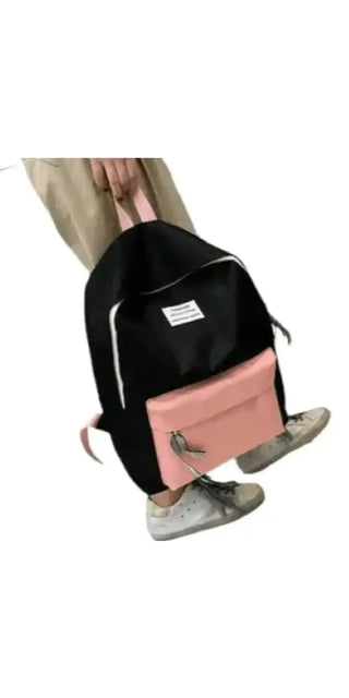 Durable contrast color backpack - bags