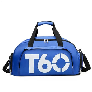 Durable T60 Sports Gym Duffel Bag - Blue